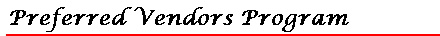 Preferred Vendors Program